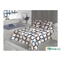 COLCHA ESTAMPADA AROS - Color : Azul, cama 135